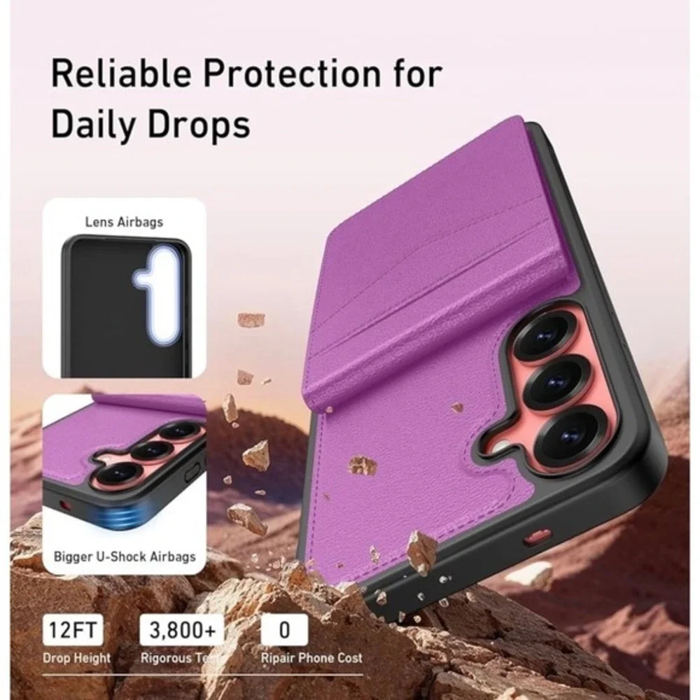 Samsung Galaxy S24 Ultra Wallet Case, Built-in Card Holder,PU Leather Kickstand‎